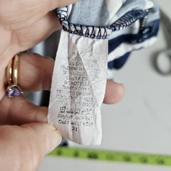 Try This XLarge French Stripe Tshirt Dress Nautical Parisian Coastal Cruisewear - Picture 5 of 5